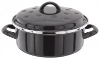 Judge Essentials Enamel Round Roaster 20 x 7cm/2lt - Granite