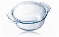 Pyrex 4 in 1  Glass Round Oven Dish with Glass Lid High Resistance 3.5lt + 1.4lt