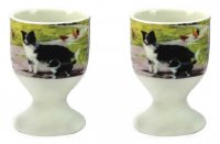 Lesser & Pavey Collie & Sheep Egg Cups Set of 2
