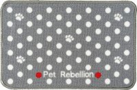 Pet Rebellion Dinner Mate Large Absorbent Food Mat 40 x 60cm - Dotty Grey