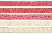 Premier Decorations Luxury Ribbon 6cm x 2.7M Red/Gold - Assorted