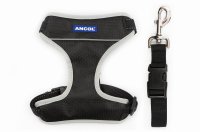 Ancol Black Nylon Travel Dog Harness - Large