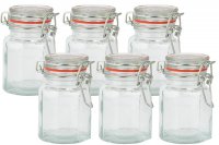 Apollo Housewares Glass Spice Jar Set of 6