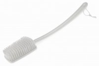 long handle bath brush white