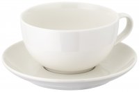 Judge Table Essentials Ivory Prcln Cappuccino Cup/Saucer 330ml