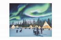 Jingles Canvas w/Colour Changing LED 40x50cm - Northern Lights