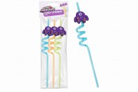 RSW Monster Curly Straws in Assorted Colours (Pack of 3)