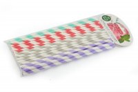 Striped Paper Straws - Pack Of 40