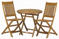 York 2 Seater Bistro Set with Folding Chairs