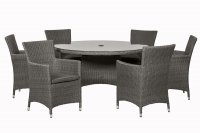 Paris 6 Seater Round Carver Dining Set