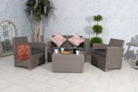 Faro Grey Taupe 4 Seater Conversation Set