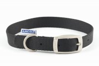 Ancol Black Nylon Dog Collar - 40cm/16"
