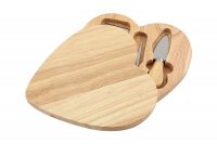 Apollo Heart Shaped Cheese Board with 3 Knives