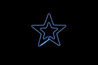 Jingles 51cm Blue Neon Star
