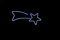 Jingles 68cm Blue Neon Shooting Star