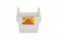 Whitefurze 18cm Stacking Basket Set of 3 - Cream