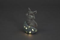 Snowtime 41cm Fox with Ivy Leaf Tail and Warm White LEDs