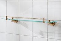 Miller Bond Glass Shelf - Brushed Brass