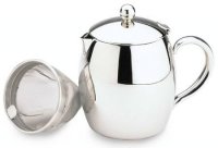 Cafe Stal Bellux Double Wall Hollow Handle Mirror 48oz Tea Pot