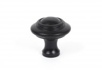 Black Ringed Cabinet Knob - Large