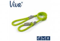 Ancol Viva Slip Rope Lead Reflective - Lime 1.2m x 12mm