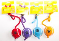 Petface Tennis Ball On A Rope - Assorted