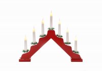 Jingles LED Battery Operated Red Flaming Candle Bridge