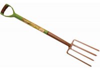 Green Blade Digging Fork with Plastic Coated Steel Shaft