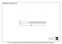 Polished Brass SS M5 x 64mm Male Bolt