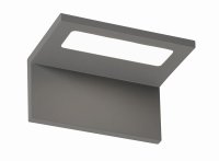 Oaks Lighting Koden LED Outdoor Wall Light Silver Grey