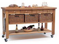 Hungerford Trolleys The Lambourn 4 Drawer Kitchen Trolley