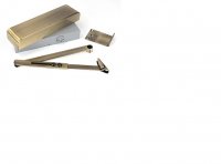 Aged Brass Size 2-5 Door Closer And Cover