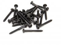 Black 10 x 1 1/2" Round Head Screws (25)