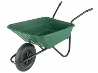 Walsall Boxed 90L Green Polypropylene Wheelbarrow