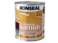 Ronseal Interior Quick Drying Varnish Satin 750ml -Deep Mahogany
