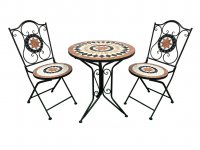 SupaGarden Mosaic Bistro Set Burnt Orange