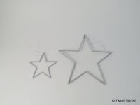 Giftware Trading Silver Glitter Hanging Star 12cm
