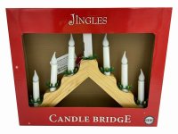 Jingles Battery Operated Pine Flickering Candle Bridge