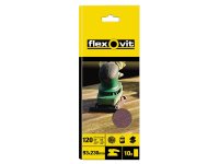 Flexovit 1/3 Sanding Sheets Plain Fine 120 Grit (Pack 10)