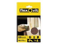 Flexovit Detail Hook & Loop Sanding Sheets 105x175mm Fine 120G (Pack 6)