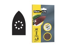 Flexovit Detail Hook & Loop Sanding Sheets 105x175mm Coarse 50G (Pack 6)