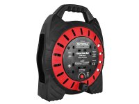 Faithfull Power Plus Semi-Enclosed Cable Reel 240V 13A 4-Socket 10m