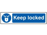 Scan PVC Sign 200 x 50mm - Keep Locked