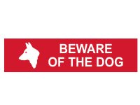 Scan PVC Sign 200 x 50mm - Beware Of The Dog