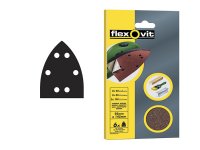 Flexovit Detail Hook & Loop Sanding Sheets 95x145mm Coarse 60Grit (Pack 6)