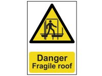 Scan PVC Sign 200 x 300mm - Danger Fragile Roof