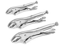 Irwin Curved Jaw Locking Pliers Set of 3 (5CR/7CR/10CR)