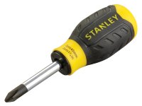 Stanley Tools Cushion Grip Stubby Screwdriver Phillips Tip PH2 x 45mm