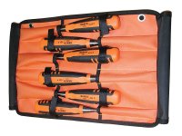 Bahco 424-P Bevel Edge Chisel Set in Roll 6 Piece