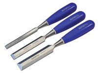 Faithfull Bevel Edge Chisel Blue Grip Set 3 Piece